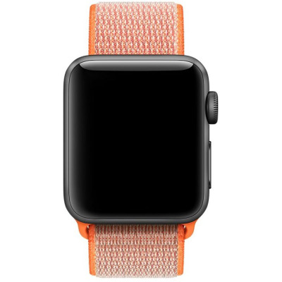 Pasek sportowy do Apple Watch 38/40mm z plecionego nylonu w kolorze pomarańczowym