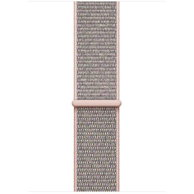 Pasek sportowy do Apple Watch 42/44 mm z plecionego nylonu w kolorze różowym 
