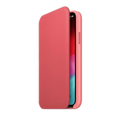  Etui do iPhone Xs Apple Leather Folio - zgaszony róż