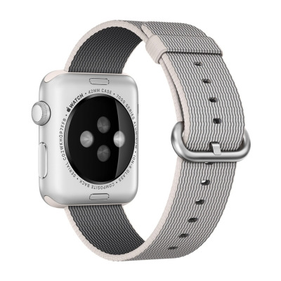 Pasek do Apple Watch 38/40mm z plecionego nylonu Apple - perłowy