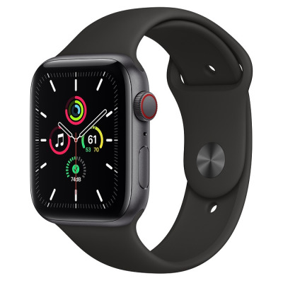Apple Watch SE 40mm GPS + Cellular Gwiezdna Szarość z paskiem w kolorze czarnym