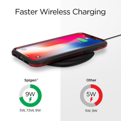 Ładowarka indukcyjna SPIGEN F305W FAST CHARGER - czarna