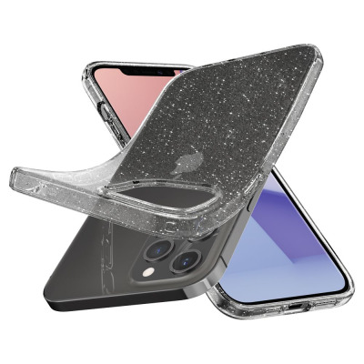 Etui do iPhone 12/12 Pro Spigen Liquid Crystal Glitter - przezroczyste 