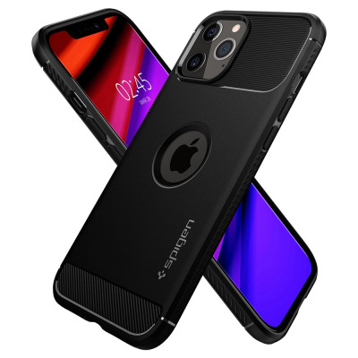 Etui do iPhone 12/12 PRO Spigen Rugged Armor - czarne