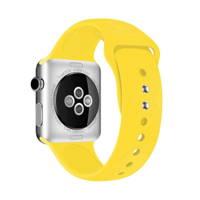 Pasek do Apple Watch 38/40/41 mm Crong Liquid Band - żółty