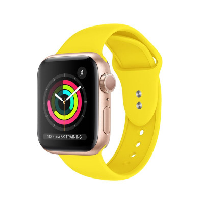 Pasek do Apple Watch 38/40/41 mm Crong Liquid Band - żółty