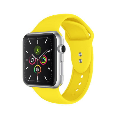 Pasek do Apple Watch 38/40/41 mm Crong Liquid Band - żółty