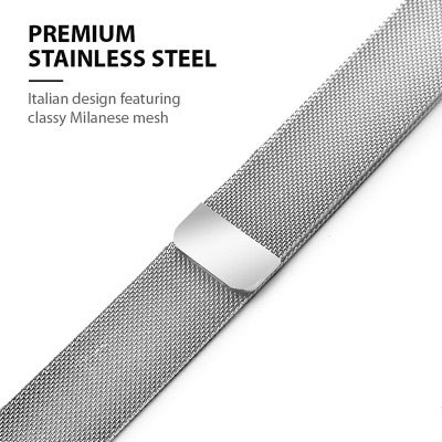 Pasek ze stali nierdzewnej do Apple Watch 44/45/49 mm Crong Milano Steel - srebrny