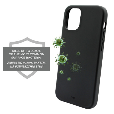 Etui do iPhone 12/12 Pro PURO ICON Anti-Microbial - czarne