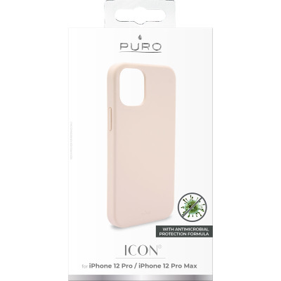 Etui do iPhone 12/12 Pro PURO ICON Anti-Microbial - różowe
