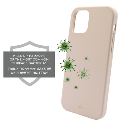 Etui do iPhone 12/12 Pro PURO ICON Anti-Microbial - różowe