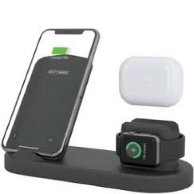 Ładowarka eSTUFF 4in1 Wireless - czarna 
