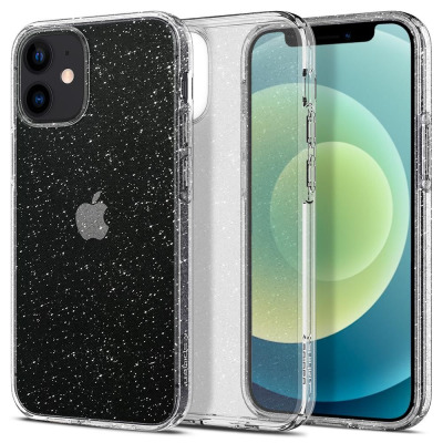 Etui do iPhone 12 mini Spigen Liquid Crystal Glitter - przezroczyste 