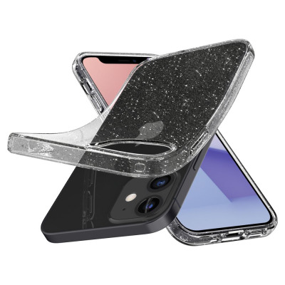 Etui do iPhone 12 mini Spigen Liquid Crystal Glitter - przezroczyste 
