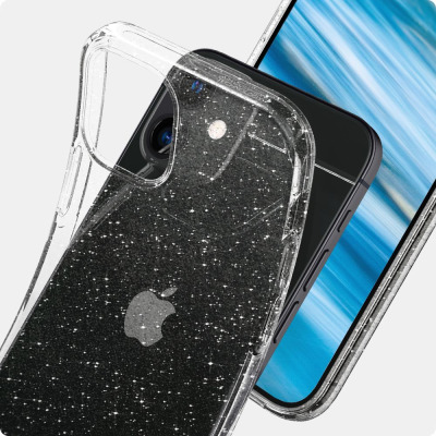Etui do iPhone 12 mini Spigen Liquid Crystal Glitter - przezroczyste 