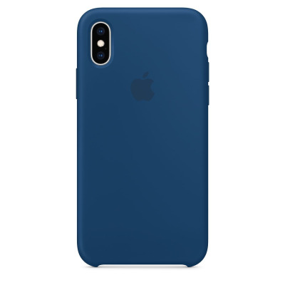 Etui do iPhone X/Xs Apple Silicone - burzowy błękit