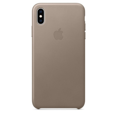 Etui do iPhone Xs Max Apple Leather Case - jasnobeżowe