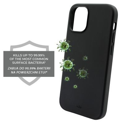 Etui iPhone 12 Pro Max z ochroną antybakteryjną PURO ICON - czarne
