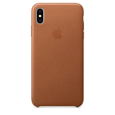 Etui do iPhone Xs Max Apple Leather Case - naturalny brąz
