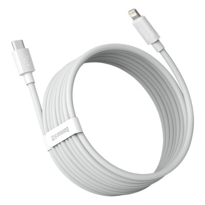 Przewód Baseus 2-Pack TYPE-C TO Lightning PD20W/2.4A 150cm - biały