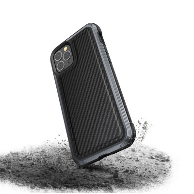 Etui do iPhone 12/12 Pro X-Doria Raptic Lux Carbon Fiber czarne 