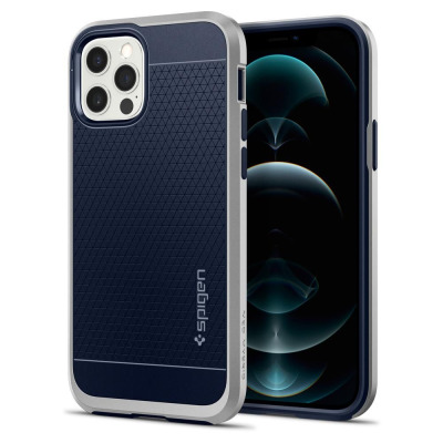 Etui do iPhone 12/12 Pro Spigen Neo Hybrid - srebrne