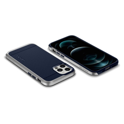 Etui do iPhone 12/12 Pro Spigen Neo Hybrid - srebrne
