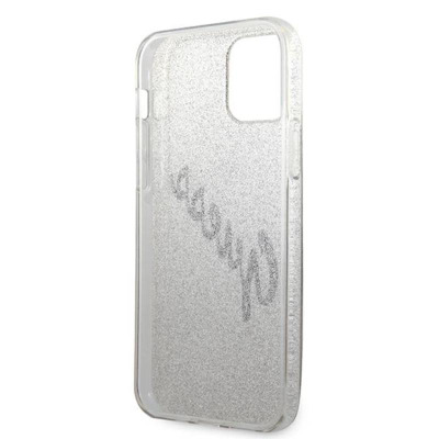  Etui do iPhone 12/12 Pro Guess Glitter Gradient Script - złote 
