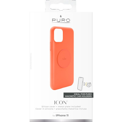 Etui magnetyczne do iPhone 11 Puro ICON + Cover - pomarańczowe