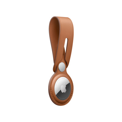 Pasek skórzany do Apple AirTag - naturalny brąz
