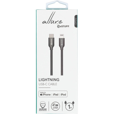 Przewód Estuff PD20W Type-C to Lighning 150CM - czarny