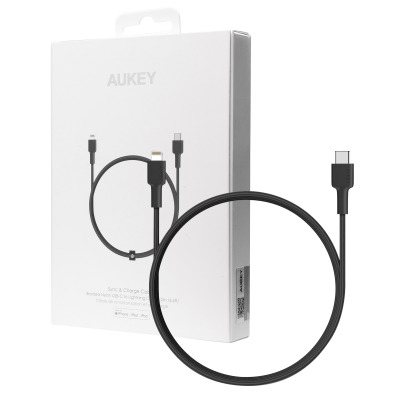 Przewód ze złącza Lightning na USB-C Aukey CB-CL1 1,2 m biały