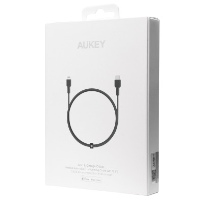 Przewód ze złącza Lightning na USB-C Aukey CB-CL1 1,2 m biały