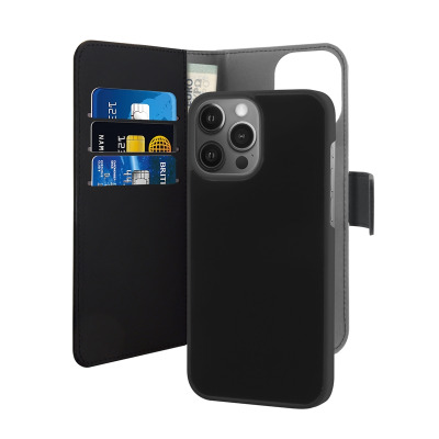 Etui do iPhone 13 Pro PURO Wallet Detachable 2w1 czarne