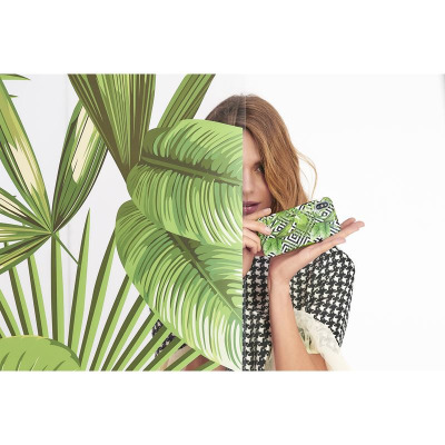 Etui do iPhone X/XS Puro lam Tropical Leaves - zielone