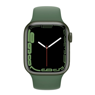 Apple Watch S7 45mm GPS w kolorze zielonym - pasek sportowy w kolorze koniczyny