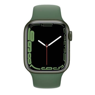 Apple Watch S7 41mm GPS w kolorze zielonym - pasek sportowy w kolorze koniczyny