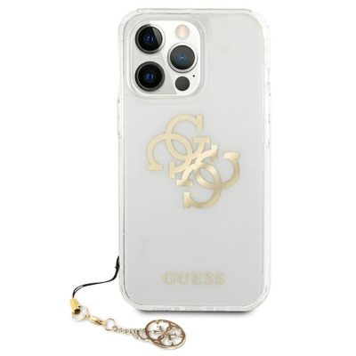 Etui do iPhone 13 Pro Guess 4G Big Logo Charm Gold - złoty charms