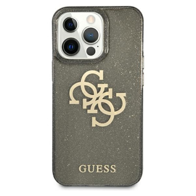 Etui do iPhone 13 Pro Guess Glitter 4G Big Logo - czarny