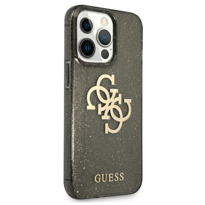 Etui do iPhone 13 Pro Guess Glitter 4G Big Logo - czarny
