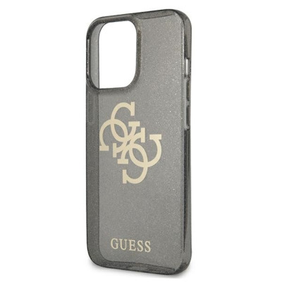 Etui do iPhone 13 Pro Guess Glitter 4G Big Logo - czarny