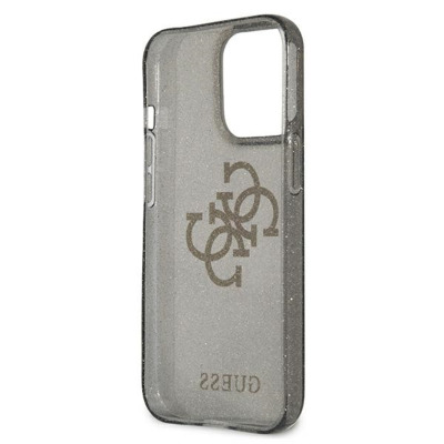 Etui do iPhone 13 Pro Guess Glitter 4G Big Logo - czarny