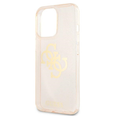 Etui do iPhone 13 Pro Max Guess Glitter 4G Big Logo - złoty