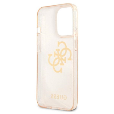 Etui do iPhone 13 Pro Max Guess Glitter 4G Big Logo - złoty