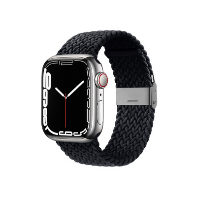 Pasek do Apple Watch 38/40/41/42 mm Crong Wave Band Pleciony grafitowy