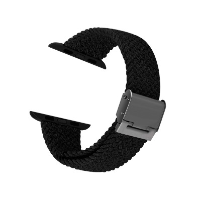 Pasek do Apple Watch 38/40/41/42 mm Crong Wave Band Pleciony grafitowy