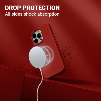 Etui do iPhone 13 Pro z MagSafeCrong Color Cover Magnetic - czrwone