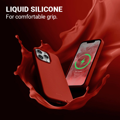 Etui do iPhone 13 Pro z MagSafeCrong Color Cover Magnetic - czrwone