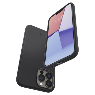 Etui iPhone 13 Pro Max Spigen Silicone Fit - Czarne