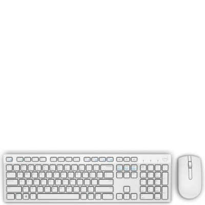 Klawiatura Dell Wireless Keyboard and Mouse KM636 - Biała